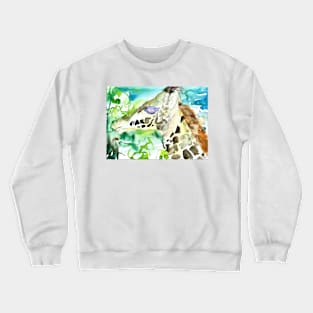 GIRAFFE - watercolor portrait .1 Crewneck Sweatshirt